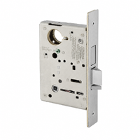 Sargent 8241 US32D classroom security mortise lock body, double cylinder with deadbolt, satin stainless finish