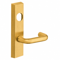 SARGENT LC-704-ETJ-US4 exit device trim, satin brass escutcheon with J lever and cylinder opening