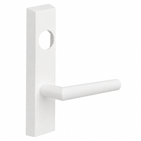 SARGENT LC-704-ETMI-WSP exit device trim, white suede powder coat escutcheon with MI lever, less cylinder