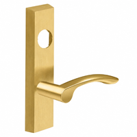 SARGENT LC-704-ETMV exit device trim with MV lever, less cylinder, satin brass US4 finish