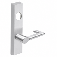 SARGENT LC-704-ETND-US26D exit device trim with ND lever, satin chrome rectangular escutcheon, less cylinder