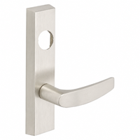 SARGENT LC-706-8-ETB-US15 exit device lever trim, satin nickel, rectangular escutcheon, less cylinder