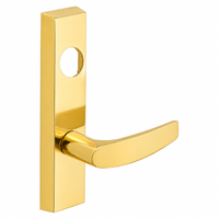 SARGENT LC-706-8-ETB exit device lever trim less cylinder, polished brass US3 escutcheon with round cylinder hole