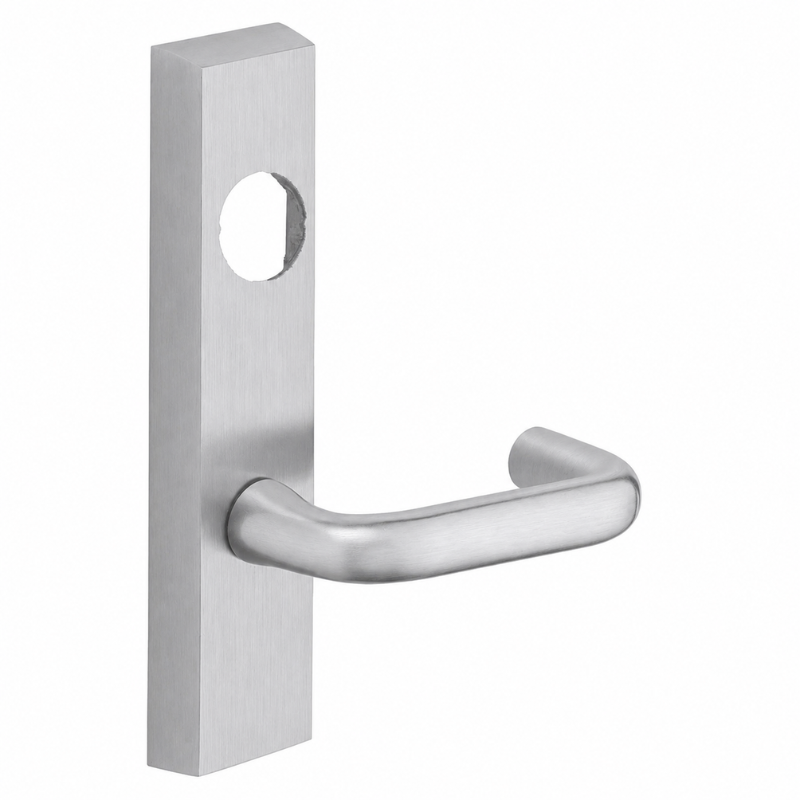 SARGENT LC-706-8-ETJ exit device trim lever, US26D satin chrome, rectangular escutcheon less cylinder