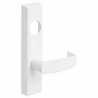 SARGENT LC-706-8-ETL-WSP exit device lever trim, white suede powder coat escutcheon, less cylinder