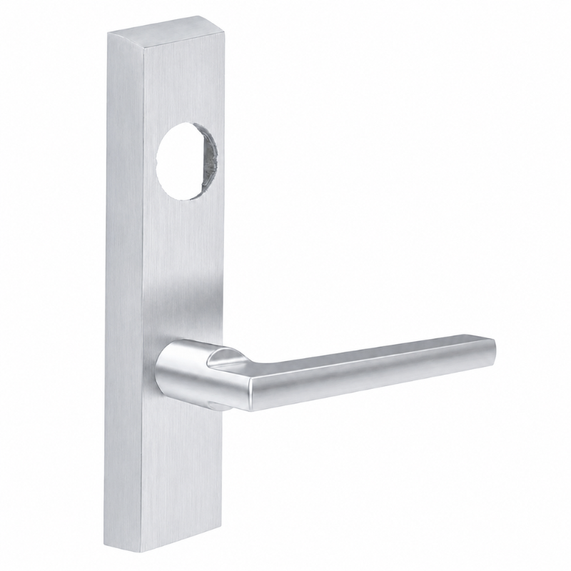 SARGENT LC-706-8-ETMD-US26D exit device trim with MD lever, satin chrome, rectangular escutcheon, less cylinder