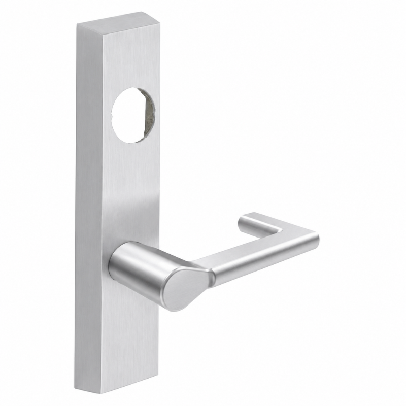 SARGENT LC-706-8-ETND-US26D ET exit device trim, satin chrome, rectangular escutcheon with ND lever