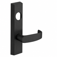 SARGENT LC-713-8-ETL BSP exit device trim with L lever, black suede powder coat rectangular escutcheon