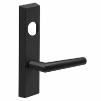 SARGENT LC-713-8-ETMI exit device trim in BSP black suede powder coat, MI lever on narrow escutcheon