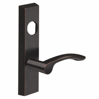 SARGENT LC-713-8-ETMV-US10BE exit device trim with MV lever, dark oil-rubbed bronze rectangular escutcheon