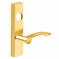 SARGENT LC-713-8-ETMV-US3 exit device trim with MV lever, polished brass escutcheon, less cylinder