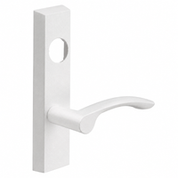 SARGENT LC-713-8-ETMV-WSP exit device trim in WSP finish, rectangular escutcheon with MV lever, less cylinder