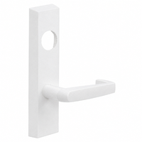 SARGENT LC-713-8-ETNJ exit device trim, white finish, rectangular escutcheon with NJ lever, less cylinder