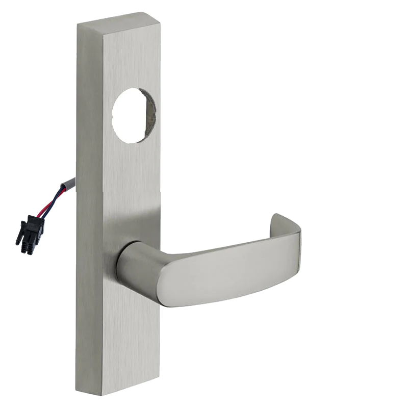 SARGENT LC-776-8-ETL-12V-US26D electrified ET lever trim, satin chrome, rectangular escutcheon with L lever