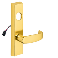 SARGENT LC-776-8-ETL-12V-US3 electrified ET lever trim, polished brass, rectangular escutcheon, L lever