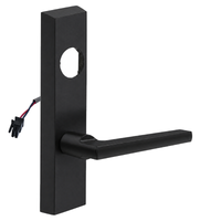 SARGENT LC-776-8-ETMD-12V BSP electrified MD lever trim, black suede finish, rectangular escutcheon