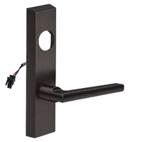 SARGENT LC-776-8-ETMD electrified MD lever ET trim in US10BE, dark bronze rectangular escutcheon