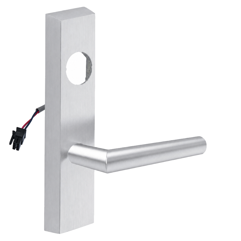 SARGENT LC-776-8-ETMI-12V-US26D electrified ET trim lever, satin chrome, rectangular escutcheon, less cylinder