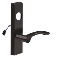 SARGENT LC-776-8-ETMV-24V-US10B electrified ET trim lever in dark bronze, rectangular escutcheon, less cylinder