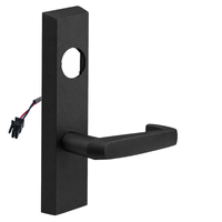 SARGENT LC-776-8-ETNJ-12V-BSP electrified ET trim lever in BSP black suede, NJ lever, rectangular escutcheon