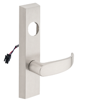 SARGENT LC-776-8-ETP-24V-US15 electrified ET trim lever in satin nickel, rectangular escutcheon, less cylinder