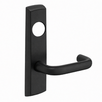 SARGENT LC-P704-NEJ-BSP narrow stile exit device lever trim, black suede powder coat, J lever less cylinder