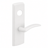 SARGENT LC-P704-WEA-WSP wide stile exit device lever trim, white finish, curved A lever with escutcheon