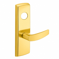 SARGENT LC-P704-WEB-US3 wide stile exit device lever trim, polished brass, B lever with escutcheon