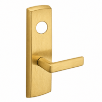SARGENT LC-P704-WEE-US4 wide stile exit device lever trim, satin brass plate with straight E lever, less cylinder
