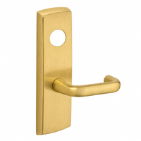 SARGENT LC-P704-WEJ-US4 wide stile exit device lever trim, satin brass plate with J lever, less cylinder