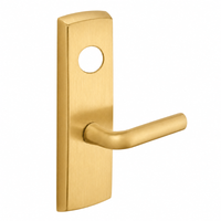 SARGENT LC-P704-WEW-US4 wide stile exit device lever trim, satin brass plate with W lever and cylinder hole