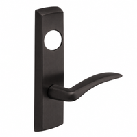 SARGENT LC-P706-8-NEA-US10B narrow stile exit device lever trim in dark bronze, curved A lever, less cylinder