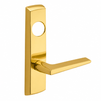 SARGENT LC-P706-8-NEF-US3 narrow stile exit device lever trim, polished brass F lever with cylinder hole