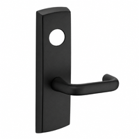 SARGENT LC-P706-8-WEJ-BSP wide stile exit device lever trim, J lever, black suede powder coat, less cylinder