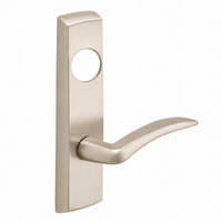 SARGENT LC-P713-8-NEA-US15 narrow stile exit device lever trim, satin nickel escutcheon with curved A lever