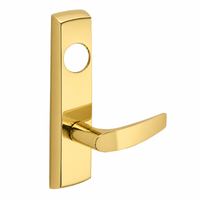SARGENT LC-P713-8-NEB-US3 narrow stile exit device lever trim, polished brass plate with B lever