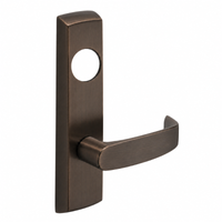 SARGENT LC-P713-8-NEL-US10BE narrow stile exit device lever trim, dark bronze finish, rectangular plate
