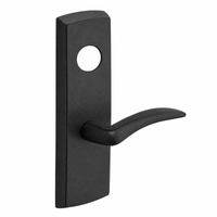 SARGENT LC-P713-8-WEA BSP wide stile exit device lever trim, black suede powder coat, A lever, less cylinder