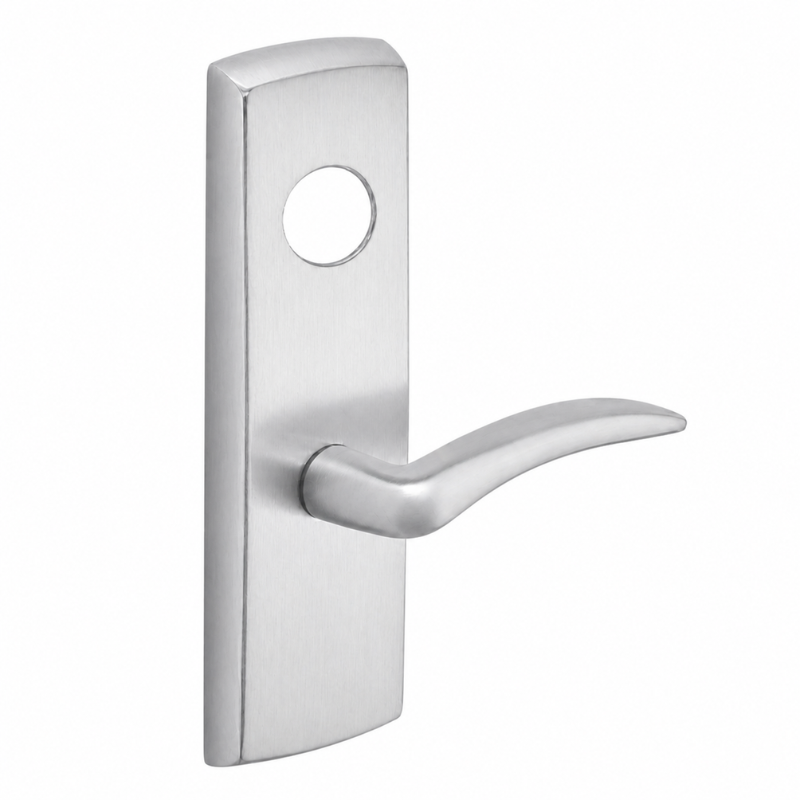 SARGENT LC-P713-8-WEA-US26D wide stile exit device lever trim, satin chrome plate with curved A lever