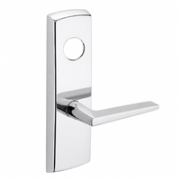 SARGENT LC-P713-8-WEF-US26 wide stile exit device lever trim, polished chrome plate with straight F lever