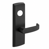 SARGENT LC-P713-8-WEL-BSP wide stile exit device lever trim, black suede powder coat, L lever, less cylinder