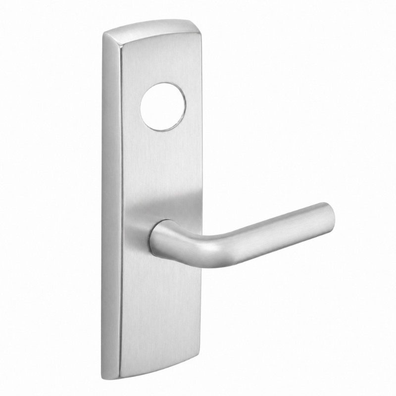 SARGENT LC-P713-8-WEW US26D wide stile exit device lever trim, satin chrome, W lever with blank cylinder hole