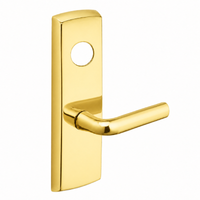 SARGENT LC-P713-8-WEW-US3 wide stile exit device lever trim, polished brass escutcheon with W lever