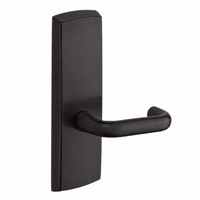 SARGENT P715-8-WEJ wide stile exit device lever trim in BSP black suede powder coat, J lever passage trim