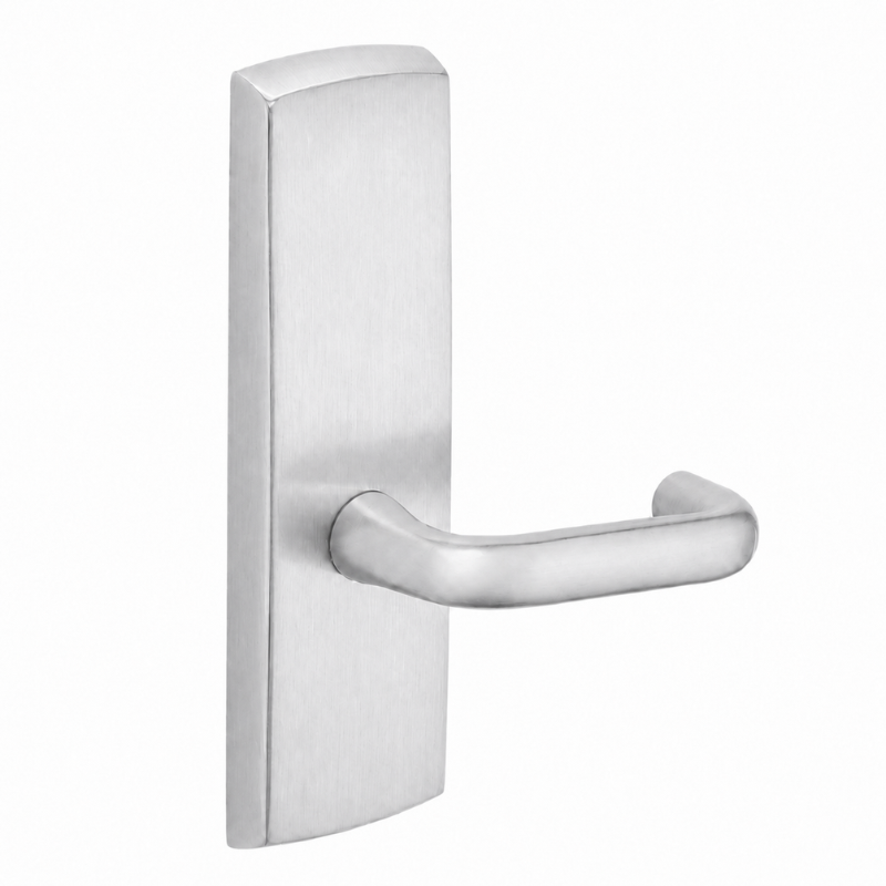 SARGENT P715-8-WEJ-US26D wide stile exit device lever trim, satin chrome, J lever on rectangular escutcheon