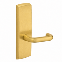 SARGENT P715-8-WEJ-US4 wide stile exit device lever trim, satin brass plate with J lever, passage non-keyed