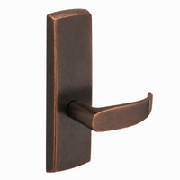 SARGENT P715-8-WEP exit device lever trim, US10BL dark bronze, wide stile escutcheon with P lever