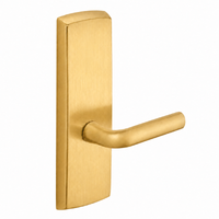 SARGENT P715-8-WEW-US4 wide stile exit device lever trim, satin brass plate with W lever, non-keyed