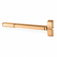 SARGENT PE8810-F-US9 wide stile rim exit device, polished bronze dummy exit bar with rectangular push rail