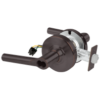 Schlage ND80BD-EL-BRW 643E electrified storeroom lock, Broadway lever, dark bronze cylindrical lockset